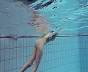 Nastya Volna is like a wave but underwater from pool teen solo