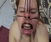 BBW BONDAGE face with cum on it from open mouth hentai