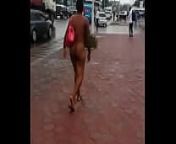 Liboma pasi from naked walking in the road