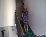 Granny gets banged by an young pickuper from young mom an