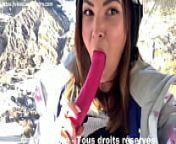 Ava Moore - Salope fran&ccedil;aise s'exhibe, se gode et jouit sur les pistes de ski from pregnant sci video