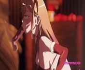 Hot Blonde Marin Dressed as a Bunny Gives Blowjob then Gets Creampied - Uncensored Cartoon from carton japanese