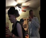 slut sucks dick and gets banged from house party