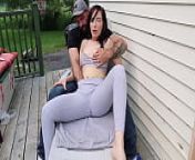 Squirting and cumming in my Yoga Pants OUTSIDE from cumming in my yoga pants and pull them up before fitness