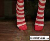 Vanessa Cage letting Santa bang her tight wet pussy from vanessa bazan