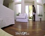 NannySpy Lonely dad seduces busty brunette Nanny Amia Miley from castration henta