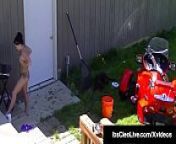 Cam Cutie Its Cleo Rides Dildo & Tractor -WTF? from outdoor dildo ride