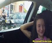Hitch hiking teen wants drivers cock from old teen school