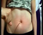 the first video of Paula at 18 years old Belly punch & navel torture part 2 from www nx video navel