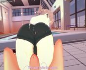 Chiaki Nanami Gives You a Footjob To Train Her Sexy Body! Danganronpa Feet Hentai POV from chiaki kuriyama nudist