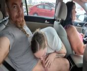 Uncut LIVE PUBLIC fucking Kas in the back seat on the highway filmed TODAY 4 20 24 from public sex