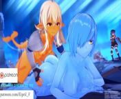Hot Futa Furry Slime Girl and Shark - Best Slime Hentai Porn 4K 60 FPS from genshin impact yuri strapon