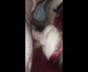 Shower Blowjob getting cum covered from pale fair skin