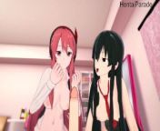 Threesome Akame and Chelsea Hentai Uncensored from grabhentai