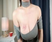Sexy busty beauty tries temporary flower tattoo - ASMR from mandy flores cuckhold