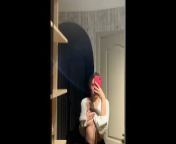 Sexy bitch recording in front of mirror🥵 from old