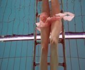 Polish hot shaped Deniska swimming nude from auniska