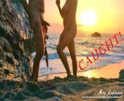 CAUGHT! Making Porn on public Beach gone wrong! from genalia xxx hd fucking