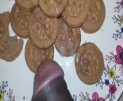 mayanmandev xxxmas 2020 day cumshot on Cream biscuits from aoxo