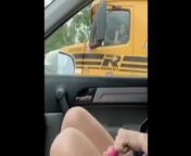 Orgasm on highway when the trucker watch me masturbate from melayu 2020