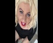 Hot blonde crossdresser masturbates and eats spunk from tight virgin pussy fuck hard with a big thic