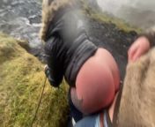 Fucking behind Seljalandsfoss - BJ and sex behind this beautiful Icelandic tourist waterfall from icelandic