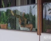 Spying on slut neighbor masturbating on balcony from bangla sex 3x 3gp