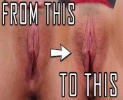 My pussy BEFORE and AFTER I watched porn! Watch how lips get opened and wet! 4K from before and after bondage