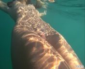 Nude model swims on a public beach in Russia from rusia veronika babko nude