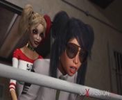 Rough sex in prison! Harley Quinn fucks hard a female prison guard from kaykay