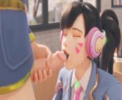 3D Compilation: School Girl Dva Blowjob Masturbate and Anal Hard Fucked from meena rayann in game of thrones
