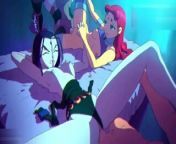 Teen Titans - Robin Fucks Starfire X Raven group sex from topless leather