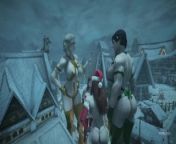Growing Christmas Angels - Skyrim Giantess from little meeting giantess animation