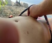 Italian milf let me touch her pussy in public beach from milm