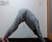 （YogaKetsuiki Part4）I do down dog (yoga) for 3 minutes. In the meantime, put up with dry orgasm. from beeg fat xxx c