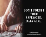Always Use Your Safeword, Baby Girl - AUDIO ASMR- PORN FOR WOMEN from konakam using women in kerala