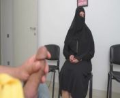 This Muslim woman is SHOCKED !!! I take out my cock in Hospital waiting room. from pregnant muslim woman