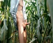 Indian big cock showing in maize field from akka cock videol village anty small boy fu