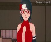Fucking Sarada Uchiwa from Boruto: Naruto Next Generations Until Creampie - Anime hentai 3d from sarida