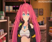 Fucking Milim Nava from Slime Datta Ken Until Creampie - Anime Hentai 3d Uncensored from munmun datta