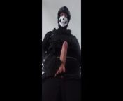 Masked Ghost Cosplayer Masturbates Up Close from maskat