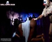 Killer Clown Fucks In Cemetery On Halloween Night from horroporn
