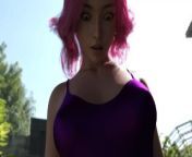 Magenta Hourglass Expansion from breast inflation ass inflation penis inflation belly inflation