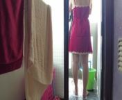 Indo terbaru main ke kontrakan cewek cantik lagi nyuci baju from baju merah