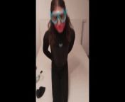 Trans Girl enjoys long Breathplay and Bondage Games in Wetsuit and Snorkel Mask until Orgasm from karina rubber swim cap breathplay