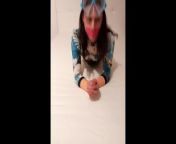 Very Cute Transgirl Masturbation & Breathplay in Wetsuit😈🥵 from frogwoman