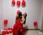 Indian Couple Valentine Day Hot Sex Video Bhabhi In Red Desi Sari Fucked Hard from indore hotrl bhabhi in red saree sex