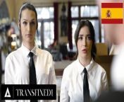 TRANSFIXED - Busty T-Girl Khloe Kay Fucks Bubble Butt Jane Wilde At Work! (Spanish Subtitles) from vita pamer memek