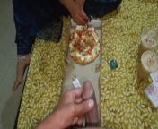 Hot indian desi village step-sister was fucking on eating pizza time on Clear Hindi from desi village fuck desiwap mobi