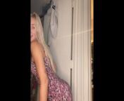 Twerking in a dress no panties full vid on OF ashleecat from girl removing full dress to show her body naked